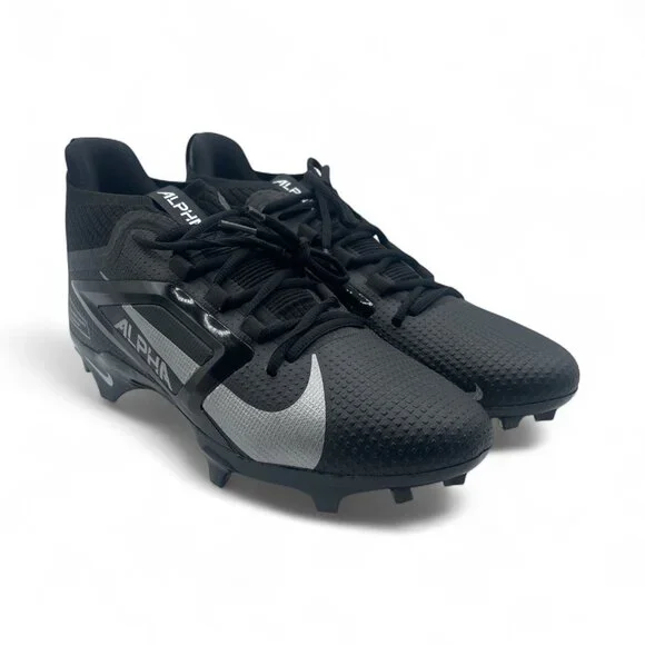 Nike Alpha Elite 4 Menace Football Cleats Black Grey FD7036-002 Mens Sz 10.5 New - Picture 2 of 6
